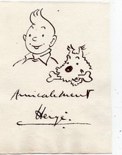 Herge ink drawing d'occasion  Expédié en Belgium