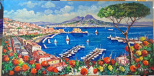 Dipinto olio tela usato  Massa di Somma