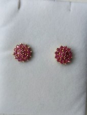 Ruby cluster stud for sale  PENARTH