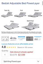 Bedjet adjustable bed for sale  Los Angeles