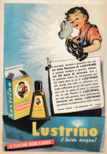 Pubblicita 1950 lustrino usato  Biella