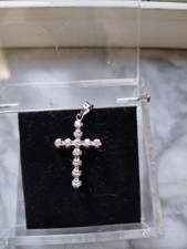 Croce ciondolo brillanti usato  Maddaloni