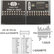 für Gigabyte ASUS 20-1 Pin 10P TPM2.0 Modul TPM GA 20-1 Pin Sicherheitsmodul, usado comprar usado  Enviando para Brazil