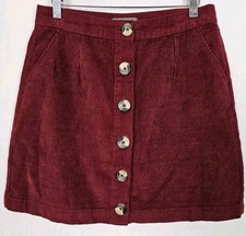 Corduroy skirt burgundy for sale  ASHFORD