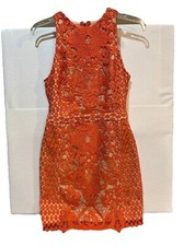 Mini vestido sem fim rosa floral ilhós bainha vermelha tamanho médio recortes sem mangas comprar usado  Enviando para Brazil