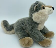 Bicho de pelúcia Aurora World Inc. cinza bronzeado lobo 13” nariz à cauda comprar usado  Enviando para Brazil