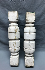 Par antigo de balaústres de madeira virada 18" varanda grossa robusta vintage 1457-22B, usado comprar usado  Enviando para Brazil