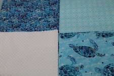 Kit de colcha de retalhos quadrada simples com apoio Tartarugas Marinhas Azul Oceano comprar usado  Enviando para Brazil
