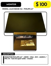 Philips 273v7qdab monitor usato  Palazzo San Gervasio