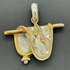 Pingente de relógio de fusão Sergio Bustamante prata esterlina e ouro 14k Dali RARO , usado comprar usado  Enviando para Brazil