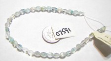 Conta de vidro tcheca - AZUL PÁLIDO/CRISTAL 5mm fio de 37 - NOS - C7591, usado comprar usado  Enviando para Brazil