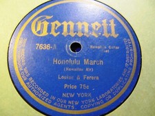 Vertical GENNETT 1917 Hawaiian Steel GUITAR LOUISE FERERA Greenus Honolulu March comprar usado  Enviando para Brazil