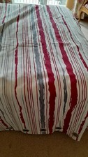 red white stripe curtains for sale  EVESHAM