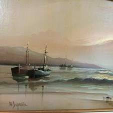 Vintage oil painting for sale  Goshen