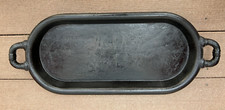 Chapa oval antiga de ferro fundido portão de fritadeira de peixe marcado como NO. 8 frigideiras comprar usado  Enviando para Brazil