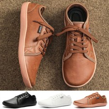 Zapatos informales de cuero para mujeres y hombres Tenis Puntera ancha Zapatos descalzos Planos Talla 13.5 segunda mano  Embacar hacia Mexico