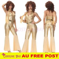 Usado, Fantasia feminina dança rainha anos 1960 anos 70 retrô hippie hippie chique discoteca roupa comprar usado  Enviando para Brazil