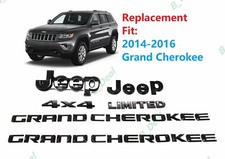 Porta traseira dianteira preta brilhante Jeep 4x4 emblemas limitados 2014-2016 Grand Cherokee comprar usado  Enviando para Brazil