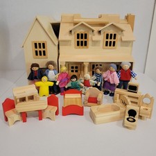 Casa de bonecas de madeira Melissa & Doug Fold & Go #786 com 9 pessoas 11 peças de móveis comprar usado Casa de bonecas de madeira Melissa & Doug Fold & Go #786 com 9 pessoas 11 peças de móveis comprar usado  Enviando para Brazil