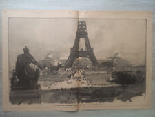 Paris, Eiffelturm, Weltausstellung, Abbildung, Druckgrafik, Holzstich, 1889 comprar usado  Enviando para Brazil