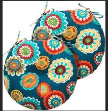 Usado, Conjunto de 2 almofadas para cadeira bistrô 15"x15"x4", repelente de água verde turquesa vermelho comprar usado Usado, Conjunto de 2 almofadas para cadeira bistrô 15"x15"x4", repelente de água verde turquesa vermelho comprar usado  Enviando para Brazil