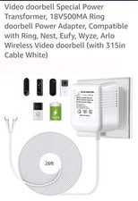 Campainha de vídeo transformador de potência especial, adaptador de alimentação de campainha anel 18V500MA, , usado comprar usado  Enviando para Brazil