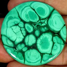 Pingente cabochão envoltório de arame de malaquita redondo natural 104,10 cts 43MMX4MM comprar usado  Enviando para Brazil