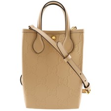 Bolsa de mão GUCCI Super mini 790133 2WAYShoulder Jumbo GG couro bege feminina comprar usado  Enviando para Brazil