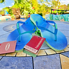 Havaianas- Chinelo arco-íris metálico fino- Feminino 6- Citronela- Novo com etiquetas, usado comprar usado  Enviando para Brazil
