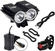 Juego de luces de bicicleta Nestling 5000Lm USB recargables luces de bicicleta 4 modos impermeables segunda mano  Embacar hacia Mexico