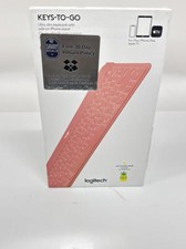 Teclado Logitech Keys-to-Go Super-Slim e Super-Light Bluetooth rosa blush., usado comprar usado  Enviando para Brazil