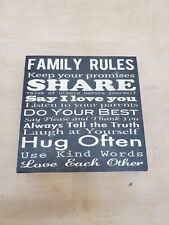 Family rules canvas for sale  San Dimas