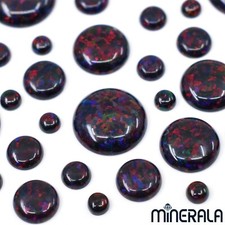 Cabochão redondo opala solta criado em laboratório sintético preto 3mm-10mm WP0274C comprar usado  Enviando para Brazil