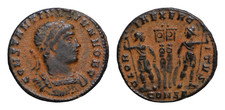 Constantinus II caesar 351-354 AE18mm 2g soldados legionários padrão Constantin comprar usado  Enviando para Brazil