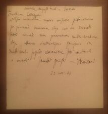 Lettera autografa benito usato  Milano