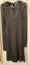 DONNA KARAN NEW YORK CZARNA MESH MESH SUKIENKA Z KORALIKÓW.. SMALL..MWOT na sprzedaż  Wysyłka do Poland