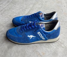 Tênis Vintage Cangurus ROOS ~ Masculino Tamanho 11 Azul Branco Zíper Bolso Sapatos, usado comprar usado  Enviando para Brazil