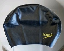 Usado, touca de natação speedo silicone👍preta✔adulta unissex👌confortável e durável😉 comprar usado  Enviando para Brazil