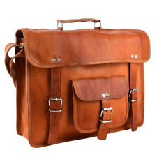 Puro Cuero 15" Bolsa Para Unisex Adulto con Hebilla Closer Oficina Uni, usado comprar usado  Enviando para Brazil