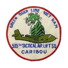 Patch verde tigre esquadrão tático de transporte aéreo 535º feito em teatro da Guerra do Vietnã comprar usado  Enviando para Brazil