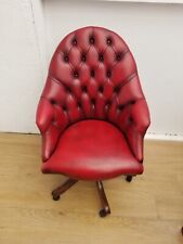 Red leather chesterfield for sale  ISLEWORTH