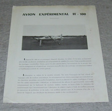 Usado, FOLHA DE INFORMAÇÕES DE AERONAVE PROTÓTIPO AVION EXPERIMENTAL HIRSCH H - 100 c1955 comprar usado Usado, FOLHA DE INFORMAÇÕES DE AERONAVE PROTÓTIPO AVION EXPERIMENTAL HIRSCH H - 100 c1955 comprar usado  Enviando para Brazil