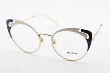 Armações de óculos femininas Miu Miu VMU50R 106-1O1 creme olho de gato aro inteiro 52mm comprar usado  Enviando para Brazil