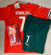 Kit 2025/26 Portugal Home And Away Ronaldo Top Shorts Meias CR7 Tamanho 3-13 Anos, usado comprar usado  Enviando para Brazil