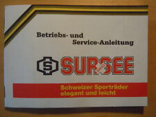 Sursee betriebsanleitung 1989 gebraucht kaufen  Wiesloch