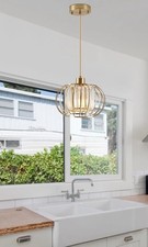 Gold pendant light for sale  Manvel