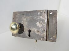 Fechadura de porta de ferro vitoriana antiga parafuso deslizante maçanetas georgianas antigas de latão manter comprar usado  Enviando para Brazil