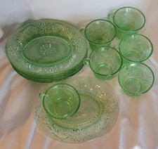 (6)Conjuntos de pratos e xícaras de lanche Tiara SANDWICH - 6 pratos e 6 xícaras - Verde chantilly comprar usado  Enviando para Brazil