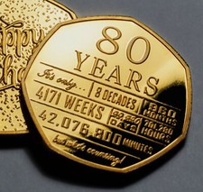 80th birthday 24ct for sale  EDINBURGH