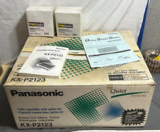 Impressora colorida vintage Panasonic KX-P2123 matriz de pontos 24 pinos silenciosa + extras e caixa comprar usado  Enviando para Brazil